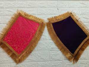 Abanico Tradicional Hecho a Mano/Pakhi/Pankhi con Mango de Madera, Abanicos de Terciopelo Elegantes para Bodas, Mehndi, Dholki, Decoración del Hogar - Product Image 3