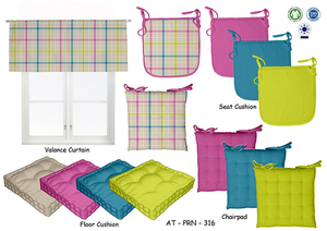 Ensemble tablier de cuisine en coton lin 100% coton et certifié Oekotex tablier de lin brodé imprimé doux fini rideau store - Product Image 3