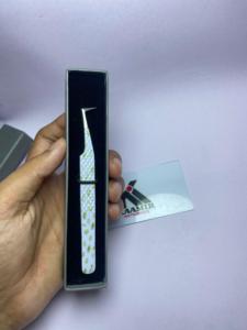 Pince à épiler d'extension de cils de revêtement de papier de botte de volume de précision à pointe fine fabriquée chez Kaamir Instruments - Product Image 6