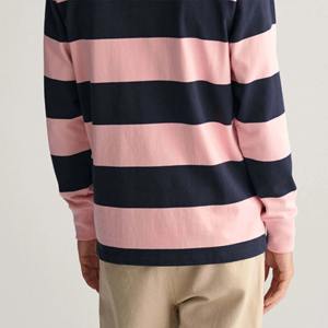 Camiseta de Rugby Personalizada de Manga Larga, Estilo Clásico, Camiseta Polo para Hombre, Resistente, Personalizada, a Rayas - Product Image 5