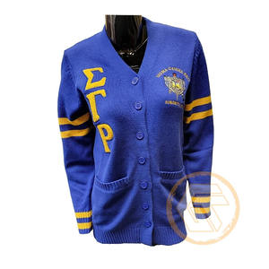 Vêtement grec de sororité Sigma Gamma Rho personnalisé en acrylique brodé sur le devant, de haute qualité, pour l'hiver, décontracté pour femme, col en V, respirant - Product Image 5