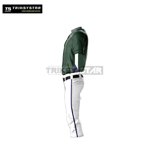 Uniforme de béisbol de manga corta con botones completos sublimados, Conjunto de camiseta y pantalones de equipo personalizado, ropa deportiva transpirable que absorbe la humedad - Product Image 6