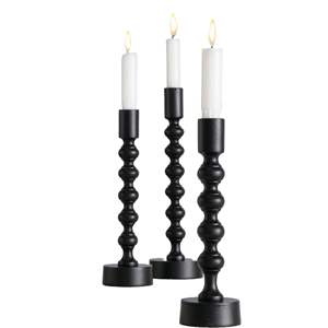 Portavelas de Aluminio con Recubrimiento de Polvo Negro, de 1 Brazo, para Decoración del Hogar, Navidad, Bodas, Cumpleaños, Uso en Mesa - Product Image 4