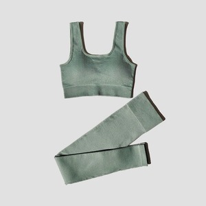 Conjunto de Yoga de 2 piezas, trajes de entrenamiento, ropa deportiva para Fitness, chándal de gimnasio, mallas de cintura alta, Sujetador deportivo, ropa atlética, ropa de mujer - Product Image 4