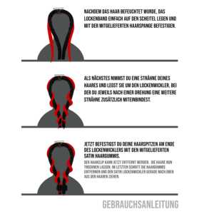 Kit de bouclage sans chaleur pour boucles de nuit, avec bâtonnets de coiffage souples à motifs, en soie, caoutchouc, éponge et plastique, pour des boucles froides - Product Image 5