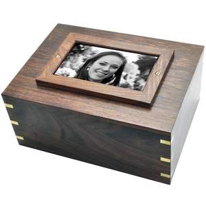 Meilleur design urnes funéraires en bois pour animaux de compagnie cadre photo artisanal pour animaux fournitures funéraires - Product Image 3