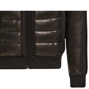 Veste d'hiver en peau de mouton véritable originale pour homme, col montant, logo frontal, imperméable, écologique, service OEM, haute qualité, sur mesure - Product Image 6