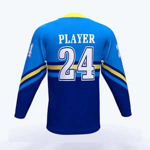 Conjunto de Uniforme de Jersey Personalizado de Alta Calidad 2024 para Entrenamiento de Hockey sobre Hielo Unisex, Antibacterial, 100% Poliéster - Product Image 2