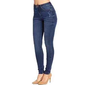 Wholesale Breathable Casual Women's Stretch Denim Ripped Full Length Jeans 100% Cotton - Product Image 2