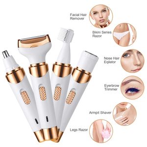 Depiladora Eléctrica 4 en 1 para Mujer, Recortadora de Vello Íntimo sin Dolor para Rostro, Nariz y Axilas, Resistente al Agua IPX7, Alimentación USB para Uso en el Automóvil - Product Image 3