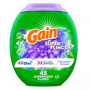 ผงซักฟอกแบบเม็ด Gain Super Flings กลิ่น Dewdrop Dream จำนวน 45 เม็ด ซักสะอาดสดชื่นอย่างไม่อาจต้านทาน - Product Image 6