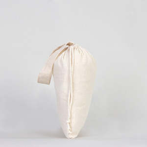 Natural Cotton <b>Drawstring</b> <b>Pouch</b> 6x8 Screen Printed Favor Bag with Short Handle for Crafts Storage Packaging and Gifts - Product Image 5