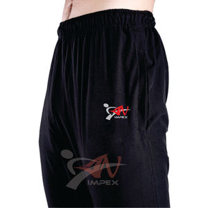 กางเกงผ้าโพลีเอสเตอร์สำหรับผู้ชายทรงเรียวยืดหยุ่นแบบผูกเชือกสำหรับใส่ทำงานโลโก้ตามสั่ง - Product Image 3