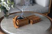 Brûleur d'encens en bois et métal le plus vendu, nouveau design, brûleur d'encens en bois personnalisé, brûleur d'encens Bakhoor tendance, usage régulier