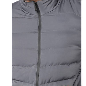 2024 chaqueta de invierno larga informal para hombre, acolchada transpirable a la moda con cuello levantado, lona con logotipo personalizado para uso en exteriores - Product Image 6