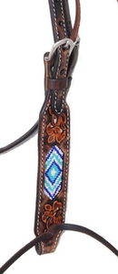 Cabestros de Cuero Elegantes y Duraderos para Caballos con Cabezal de Cuero Cheyenne con Cuentas y Grabado, de Larga Duración, Color/Tamaño/Logotipo Personalizables - Product Image 3