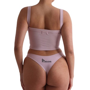 <b>High</b> Quality Ladies Swimwear Set Polyester Spandex V <b>Neck</b> Bra Support <b>High</b> Waist Crystal Front Quick Dry Breathable 2 Piece - Product Image 2