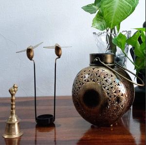 Cast Iron <b>Gold</b> Handicraft Birds Tealight <b>Candle</b> <b>Holder</b> for Home and office decor wedding party events decorative bulk quantity - Product Image 4