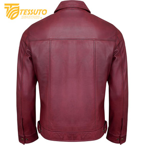 แจ็กเก็ตหนังผู้ชาย, แจ็กเก็ตหนังแฟชั่นใหม่สำหรับผู้ชายเสื้อแจ็คเก็ตหนังสไตล์นักศึกษาคลาสสิกระบายอากาศได้ดี - Product Image 5