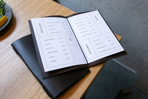 Cubiertas de menú de restaurante de cuero de tamaño A4, carpeta de menú tailandés para presentadores - Product Image 2