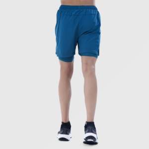 Shorts de basketball Teal Laser Grip 100% polyester avec logos brodés, motif tissé tendance, fermeture à cordon, tailles XS à 5XL - Product Image 2