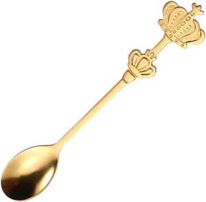 Cuchara de Latón Chapada en Oro Vintage con Mango Largo para Decoración Rústica de Mesa, Cocina Ecológica y Servicio de Fiestas - Product Image 1