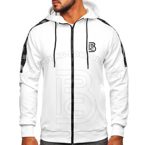 เสื้อมีฮู้ดแบบซิปของผู้ชายผ้าฝ้ายโพลีเอสเตอร์มีฮู้ด - Product Image 1