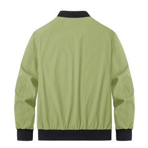 แจ็คเก็ตบอมเบอร์ผู้ชายแบบซิป คอตั้ง สไตล์ลำลอง สำหรับฤดูใบไม้ร่วง ขายส่ง ระบายอากาศได้ดี รับสั่งทำตามแบบ - Product Image 3