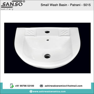 Vente en gros d'articles sanitaires en céramique blanche de finition brillante de qualité supérieure petit lavabo à vendre - Product Image 2