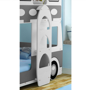 Modern Design Mdf Board Children Bed Kid's Bed Wooden Kids White Single Bunk Bed With Storage - Product Image 5