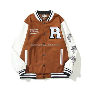 2023 luxe Vintage laine collège veste support personnalisé K-VJ-170 Letterman université broderie hommes femmes hiver personnalisé - Product Image 1