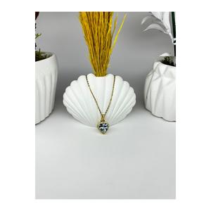 Brezza del mare: collana in acciaio con pietra di zircone blu-affascinante con la sua eleganza!