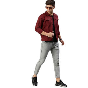 Veste en jean de haute qualité pour hommes Styles déchirés vintage, Streetwear Slim Fit et vêtements d'extérieur coupe-vent pour l'hiver - Product Image 5