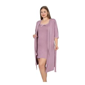Conjunto de Pijama de Viscosa para Mujer, Camisón Capri, Túnica Corta, Ropa de Dormir Suave y Transpirable, Ropa de Casa Cómoda para Descansar - Product Image 2