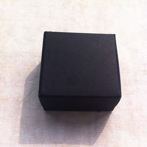 9.5*9.5*3cm grande taille boîtes de fête en carton d'avion vierges cadeau d'artisanat, attaches boucles d'oreilles boîtes en papier noir - Product Image 2