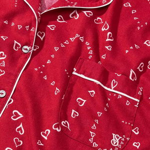 Nouvel ensemble de pyjama en polyester/coton à boutons, deux pièces, sur mesure, pour femmes grandes tailles, pour porter - Product Image 4