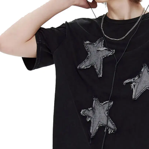 เสื้อยืดแขนสั้นสำหรับผู้ชายงานปักผ้าคอตตอนพิมพ์ลายดิจิทัล100% ดีไซน์ใหม่งานออกแบบได้ตามต้องการ - Product Image 2