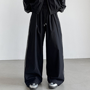 Pantalons de jogging personnalisés tendance, survêtements en nylon, fermeture éclair, jogging d'entraînement pour hommes, survêtement en nylon coupe-vent, survêtements en nylon pour hommes - Product Image 4