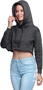 Breathable Polyester Cotton Fleece Long Sleeve Hooded Women Sweatshirt Custom Solid Pullover <b>Crop</b> <b>Top</b> Hoodie - Product Image 6