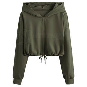 Sudaderas Mujer Crop Top Hoodie 2025 Nuevo estilo OEM ODM Casual Logotipo personalizado Impresión Crop Top Hoodie - Product Image 1