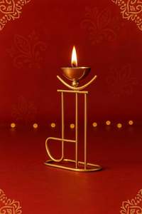 Brass Diya with Maa Design Traditional <b>Oil</b> Lamp for Puja Kuthu Vilakku Home & Diwali Decoration Spiritual Deepak for Festival - Product Image 4