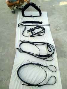 Juego de arnés de cuero para caballos de alta calidad con accesorio de acero inoxidable - Product Image 3