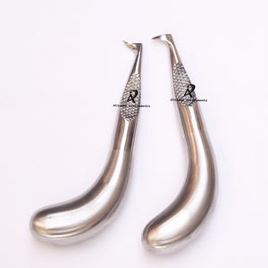 Addler Cryer dentaire incurvé ascenseur gauche Instrument d'extraction de dents en acier inoxydable, outil d'ascenseur dentaire de chirurgie buccale - Product Image 5