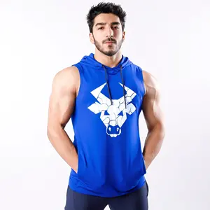 Umwelt freundliche Männer Fitness bekleidung 100% Bambus Baumwolle Sportswear Muskel hemd leer ärmellose Tanktops Workout Gym benutzer definierte