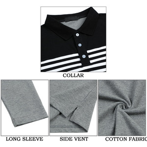 Polos à manches courtes pour hommes de haute qualité à séchage rapide Plus XL décontracté bouton personnalisé Spandex tissu broderie polos - Product Image 5