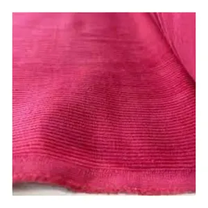 高品质吸引力纺织机织韩版100% 涤纶灯芯绒条纹染色裁剪件面料库存批量服装