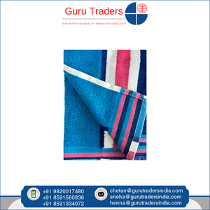 Exportador de la lista principal de toallas de baño con acabado de terciopelo de rayas tejidas de calidad superlativa disponibles para proveedores globales - Product Image 2