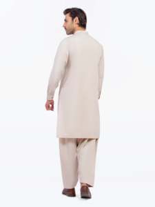 Salwar Kameez élégant pour hommes pakistanais, tenue traditionnelle ethnique musulmane décontractée pour mariage, fête de l'Aïd et usage quotidien - Product Image 5