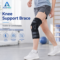 Attelle de genou orthopédique réglable à charnières pour arthrite, pliable, légère, respirante, unisexe, usage hospitalier
