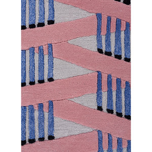 Jaipur Wunderkammer Large Area Hand Tufted Wool <b>Viscose</b> Rug Pink Purple Geometric for Home Living Room Decorations-<b>Top</b>-9061 - Product Image 3